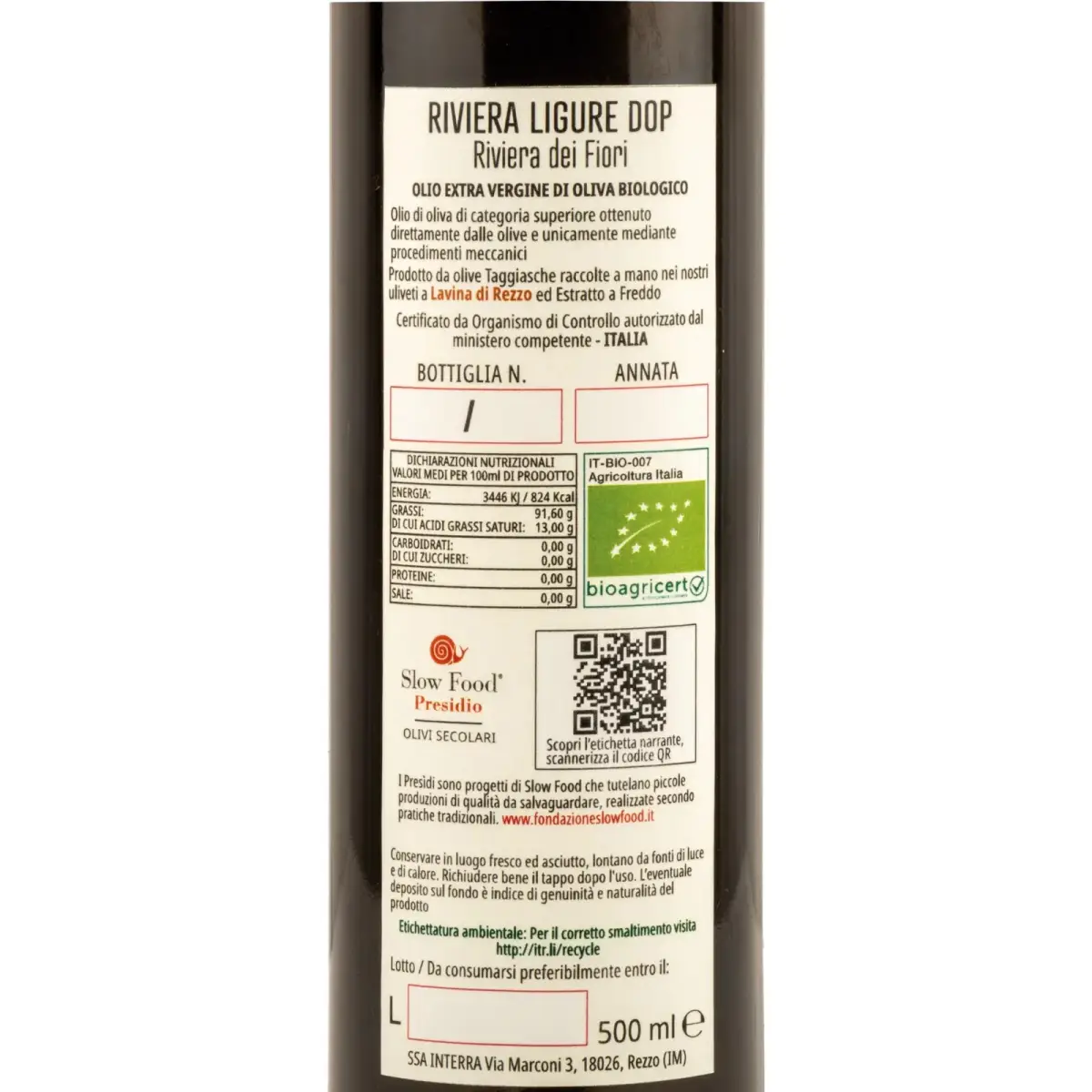 "Aprico" Elisir di olio extra vergine taggiasco di montagna