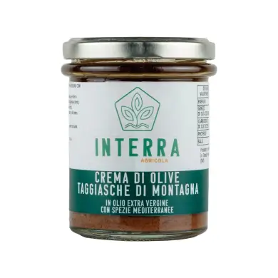 Crema gourmet da Olive Taggiasche di Montagna - aromatizzata con erbe mediterranee - 180g