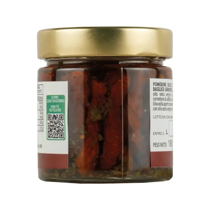 POMODORI SECCHI S.O. CON BASILICO GENOVESE 180G