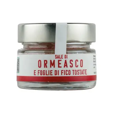 Sale aromatizzato al vino Ormeasco di Pornassio DOCG e foglie di fico (100g) Sale aromatizzato al vino Ormeasco di Pornassio DOCG e foglie di fico (100g)