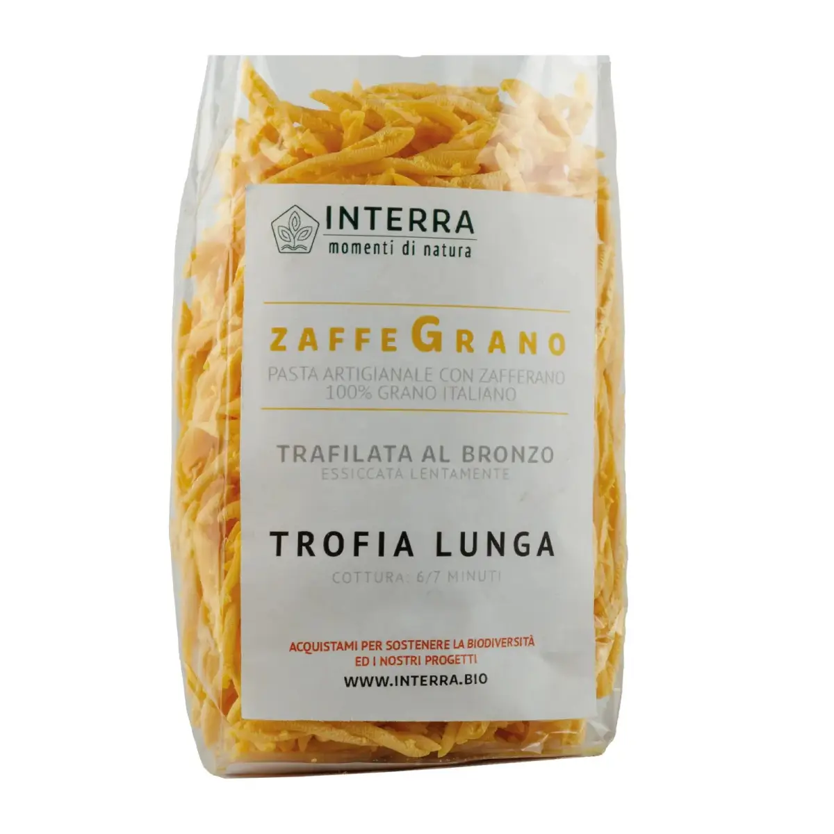 "Zaffegrano" Trofia Lunga pasta allo zafferano - 250g "Zaffegrano" Trofia Lunga pasta allo zafferano - 250g
