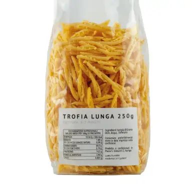 "Zaffegrano" Trofia Lunga pasta allo zafferano - 250g