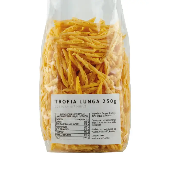 "Zaffegrano" Trofia Lunga pasta allo zafferano - 250g