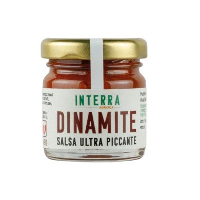 Salsa Ultra piccante con mix peperoncini e caramello d'aceto "Dinamite" confezione esplosiva da 40g