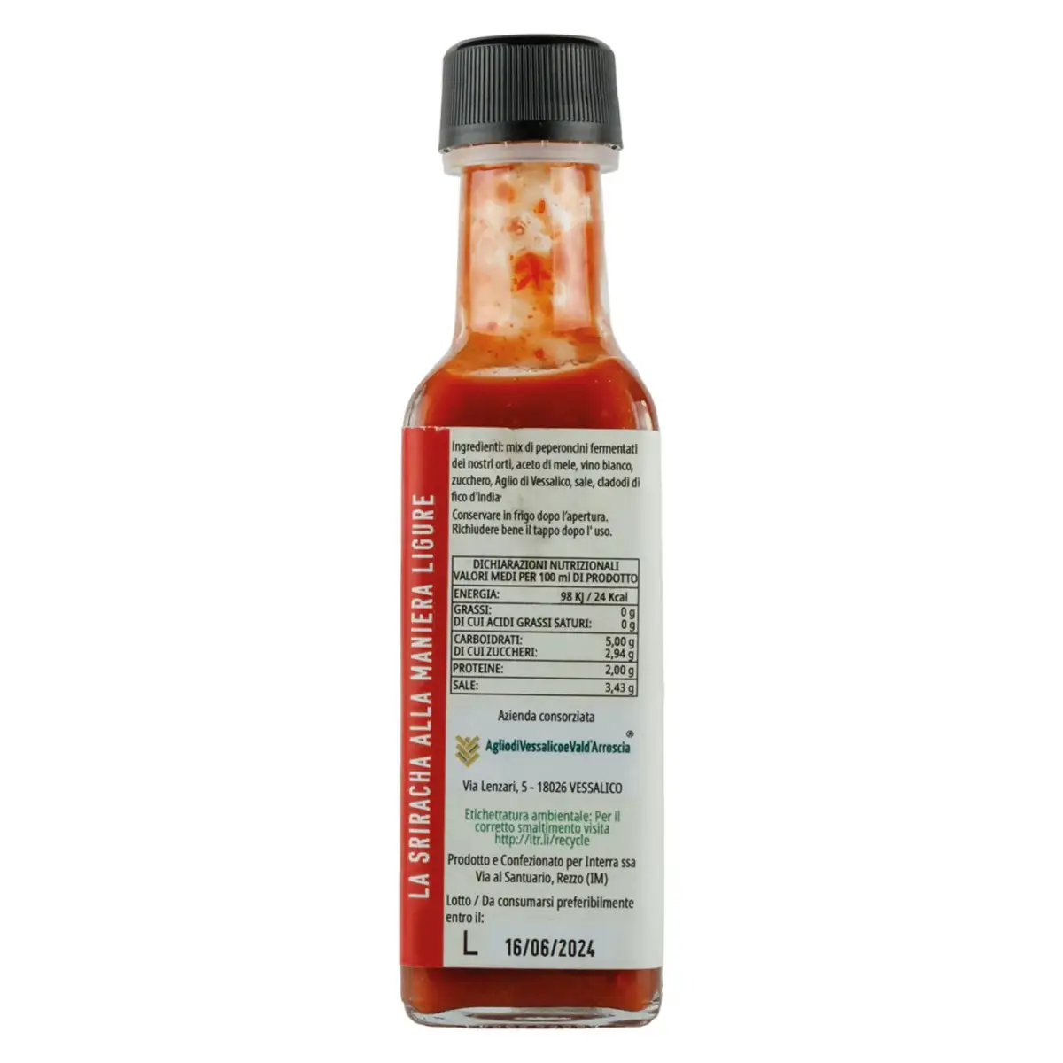 Salsa piccante con mix peperoncini rossi "Brucia Culi" bottiglia molotov da 100 ml