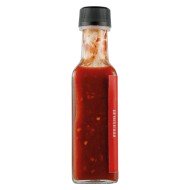 Salsa piccante con mix peperoncini rossi e succo di fico d'India "Brucia Culi" bottiglia molotov da 0,1 litri