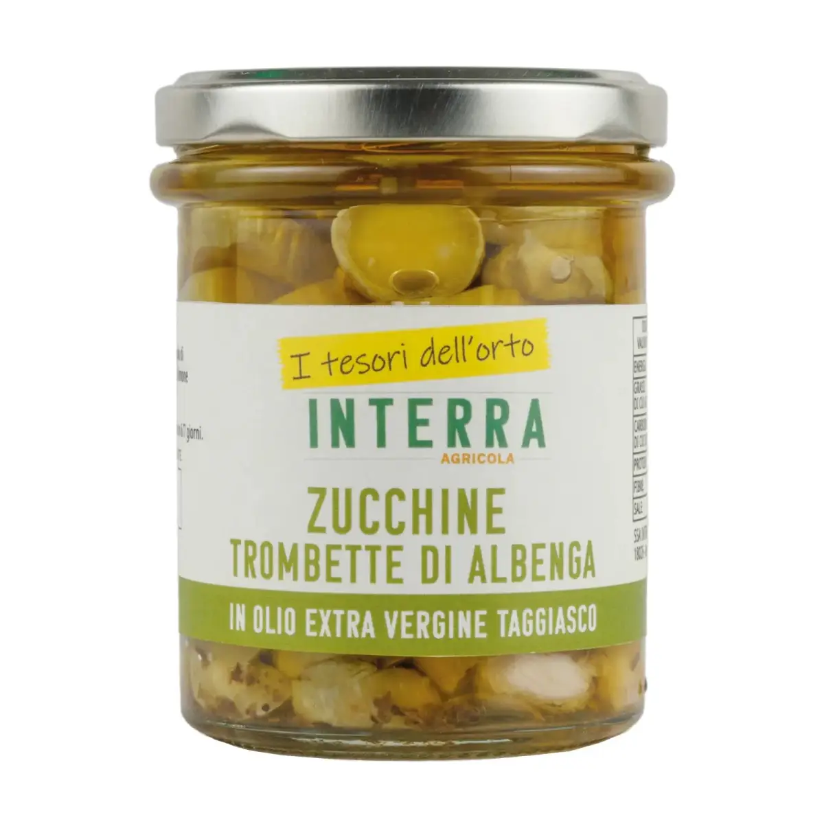 Zucchine Trombette di Albenga croccanti sott'olio EV (180g)