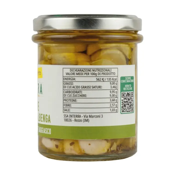 Zucchine Trombette di Albenga croccanti sott'olio EV (180g)