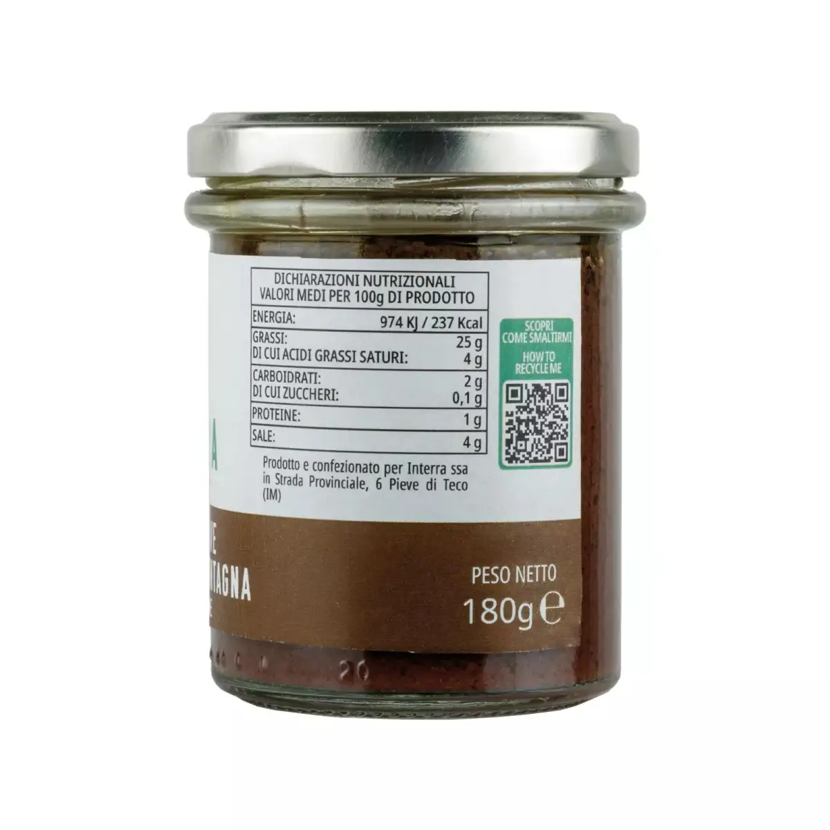 Crema gourmet di Olive Taggiasche di Montagna - 180g